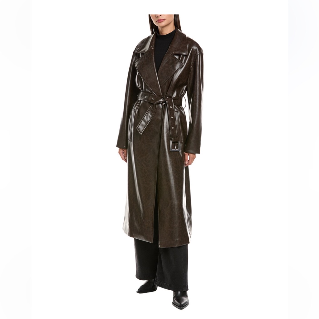 New Apparis Tate Trench Coat In Java Brown Size M